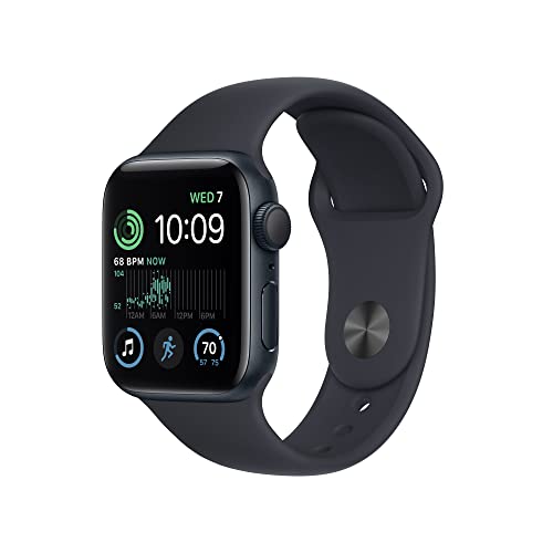 Apple Watch SE 2nd Gen GPS 40mm Midnight Aluminum Case Midnight Sport Band Renewed