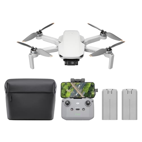 DJI Mini 4K Camera Drone Combo for Adults, 3-Axis Gimbal, 10km Video, Auto Return, 2 Batteries, QuickShots