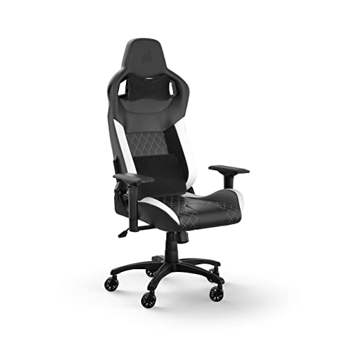 Corsair T1 RACE Gaming Chair: Racing Design, Leatherette, Steel, 4D Armrests