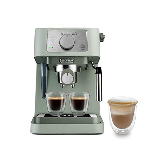 De'Longhi Stilosa EC260.GR Coffee Machine, 15Bar, Cappuccino System, ESE Pods, 1L