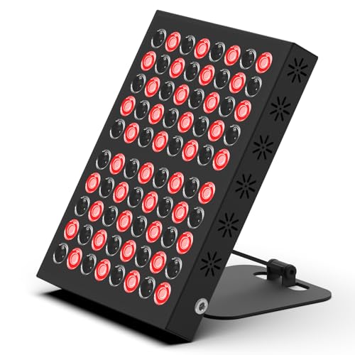 Trayvespace Red Light Panel: High Power Infrared Lamp w/ Cooling Fan - Timer, 5 Brightness Levels - Home, Office