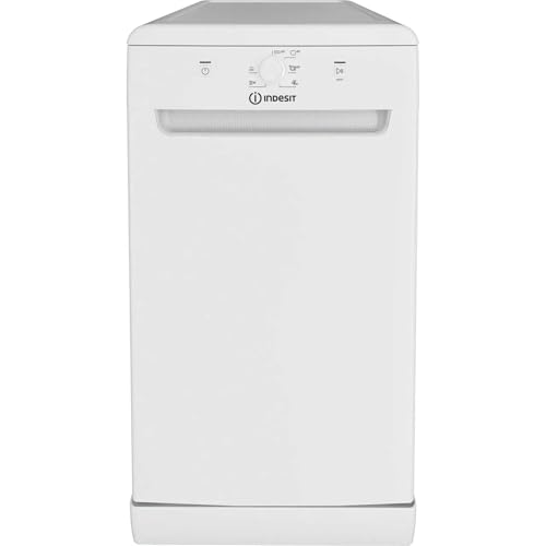 Indesit Slimline Dishwasher: 10 Place Setting, Freestanding, White