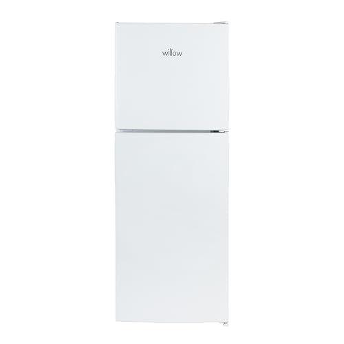 Willow Small Fridge Freezer, 138L, Adjustable Thermostat, Top Mount Slimline, Mark Proof Finish - White