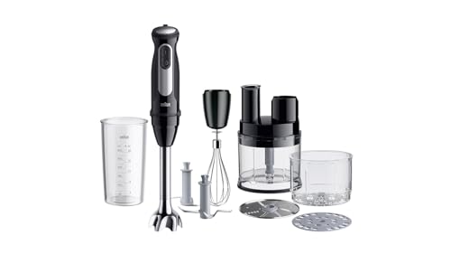 Braun MultiQuick 5 Pro Hand Blender, PowerBell Plus, 25 Speed, Turbo, EasyClick, Mini Food Processor, Metal Whisk, 500ml Beaker