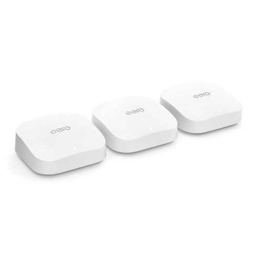 eero Pro 6E Mesh Wi-Fi Router | 2.5 Gbps Ethernet | 560m² Coverage | Connect 100+ Devices | Ideal for Streaming, Working, Gaming