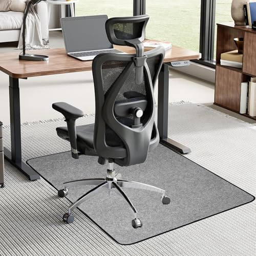 MUEZDUR Carpet Protector Chair Mat 120x90cm Easy Glide - Home Office Rolling Chair Mat for Carpeted & Hardwood Floors