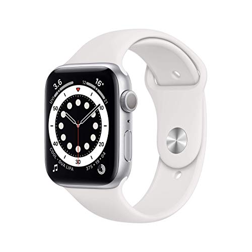 Apple Watch Series 6 44MM GPS Silver Aluminum with White Band