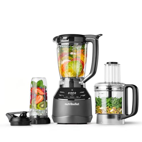 Nutribullet Triple Prep System - Blender, Food Processor & More - Blends Frozen Fruits & Nuts - Smoothies & Juices, Black