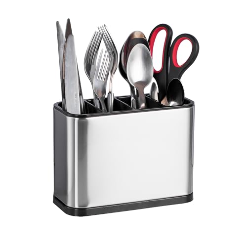 Innoteck Stainless Steel Cutlery Holder with 4 Compartments