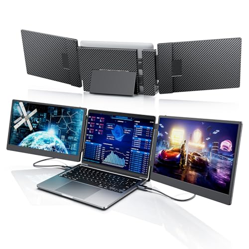 Laptop Screen Extender - Dual Monitor, 1080P FHD IPS Portable Display - Windows Mac Android - Fits 13-16.5 inch Laptops