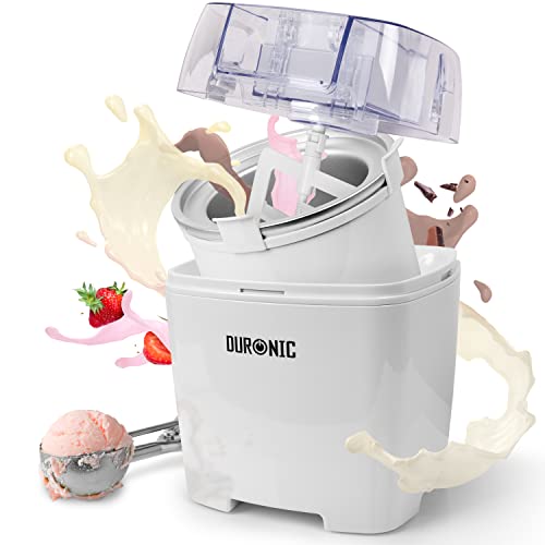 Duronic 1.5 Quart Ice Cream Maker: Gelato, Sorbet, Yoghurt, Soft Serve Dessert - Homemade Treats in 30 Min - Portable Family-Friendly