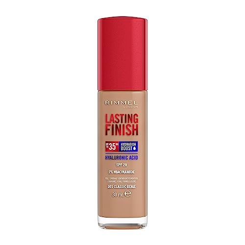 Rimmel 35Hr Foundation Classic Beige, Full Coverage, Hydrating SPF, Vegan