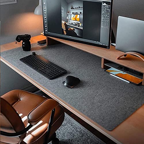 DawnTrees Desk Mat 100x40 cm Felt Protector Keyboard Mouse Pad