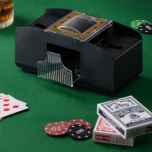Aigccc Automatic Card Shuffler, Battery-Operated Deck Dispenser for UNO, Poker, Hold'em, Blackjack