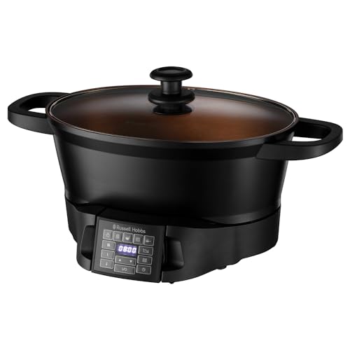 Russell Hobbs Multicooker - 8 Functions: Sear, Slow Cook, Steam, Boil - 6.5L, Glass Lid, Dishwasher Safe - 750W