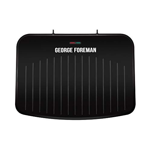 George Foreman Electric Fit Grill: Non-Stick Healthy Griddle Panini BBQ - Black, 2400W