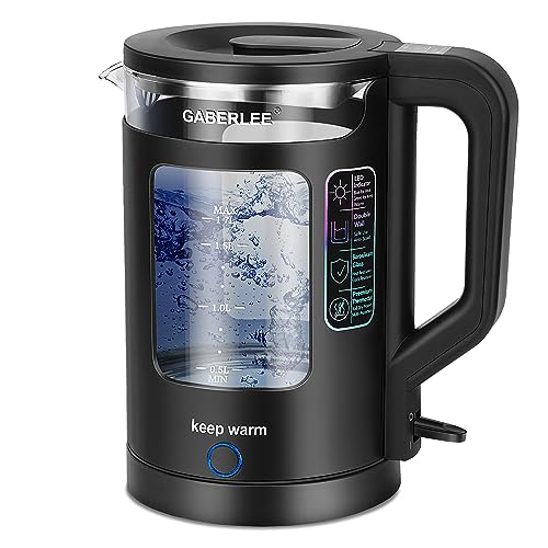 Fast Boil Glass Kettle, 1.7L, Keep Warm, Blue LED, 3000W