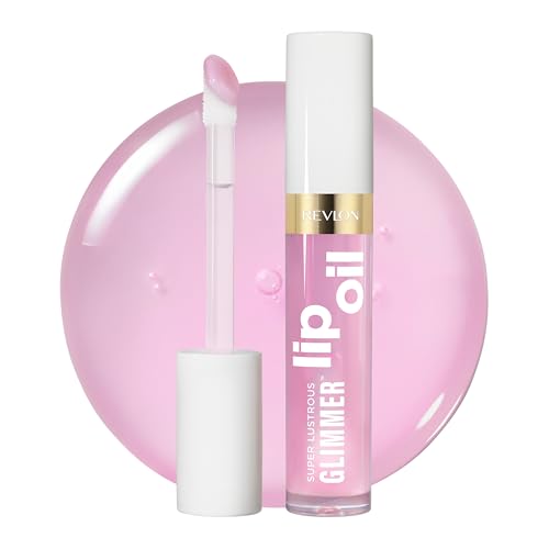 Revlon Glimmer Lip Oil - Hydrating Gloss with Squalane, Shine, Plumping Finish