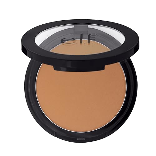 e.l.f. Primer-infused Bronzer for Cheeks, Matte Finish, Lightweight, All-Day Wear, Forever Sunkissed