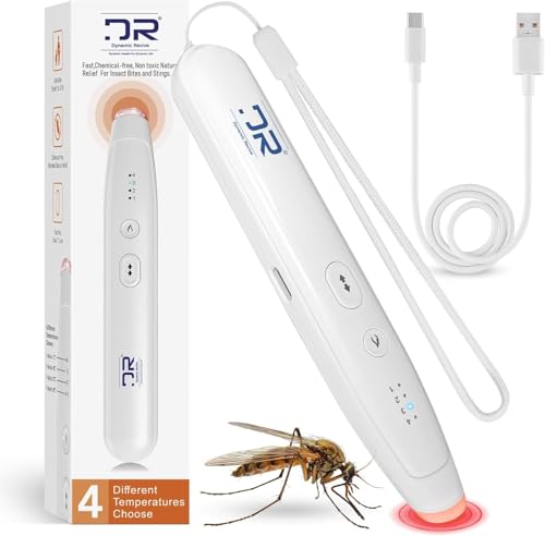 Dynamic Revive Itch Healer - Electronic Bite Relief Device - For Mosquito, Bee, Spider - Rechargeable, 4 Temp Modes - Kid & Adult