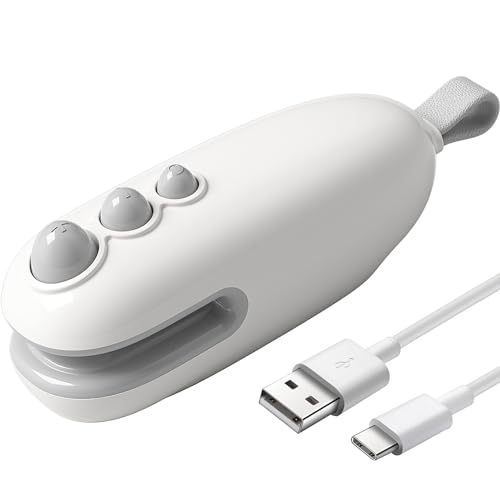 MORNIIE Mini Bag Sealer with Cutter, Rechargeable Handheld Heat Sealer - Keep Food Fresh, Portable Heat Seal Machine