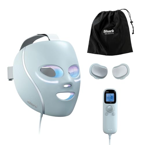 Shark CryoGlow LED Face Mask: Anti-Ageing & Blemish Repair, Red & Blue Light Therapy, USB-C, Remote Control