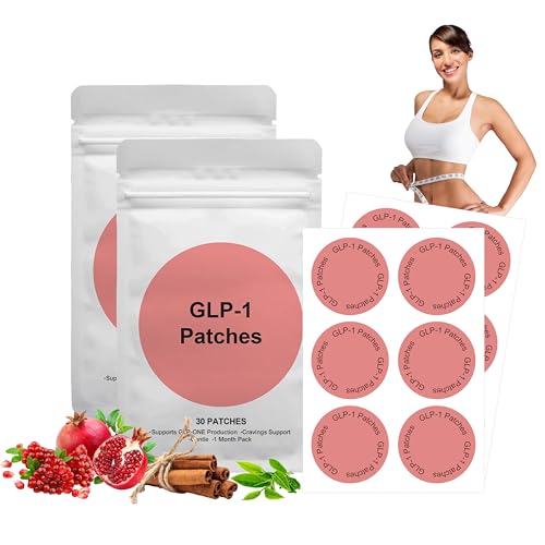 GLP1 Weight Loss Patches - 60 Day Supply | Natural Transdermal Patch with Cinnamon & B Vitamins | Waterproof Management Aid