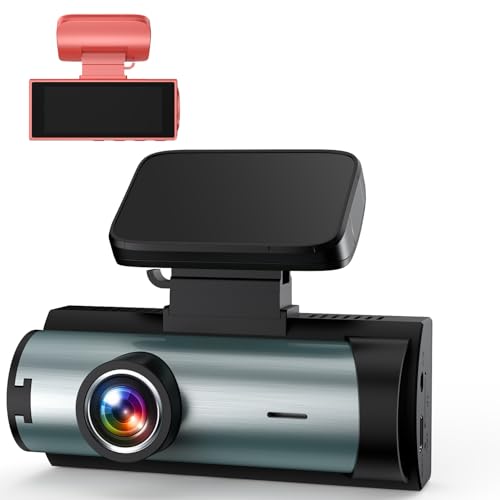 Dual Car Camera: 1080P Full HD Dashboard Cam, Red, Wide Angle