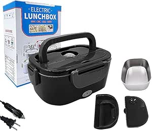 Portable Electric Lunch Box for Adults, 1.4L Battery-Powered with Scheduled Heating - Rechargeable Food Warmer & Insulated Bag