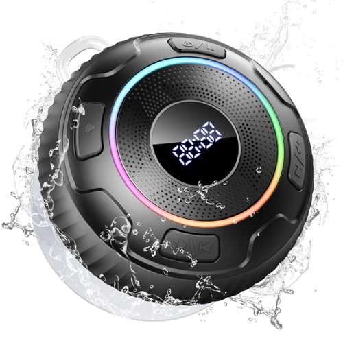 Hupoaf LED Bluetooth Speaker: Stereo Sound, Waterproof, IPX7