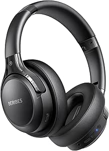 BERIBES Wireless Headphones, 65H Playtime, 6 EQ Modes, HiFi Stereo, Deep Bass