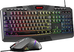 Redragon Gaming Keyboard & Mouse Combo Set with RGB Backlit - Programmable, Value Packed