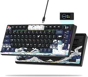 Womier S-K80 75% Keyboard with Color Display, Hot Swappable RGB Gaming Keys