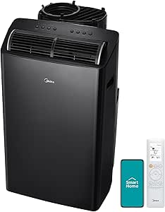 Midea Duo 14,000 BTU Inverter Portable AC, Ultra Quiet, Cools 550 Sq. Ft. - Alexa/Google, Remote & Window Kit
