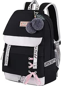 Asge Girls Nylon Backpack: Waterproof School Bag for Teens
