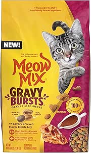 Meow Mix Chicken Dry Cat Food - Gravy Bursts, 3lb Bag