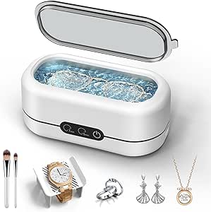 48KHz Ultrasonic Jewelry Cleaner for Rings, Watches & More