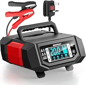 NEXPEAK NC320 Car Battery Charger 12V 24V Smart Auto with Temperature Comp for Car AGM Gel Wet SLA Lead Acid LiFePO4