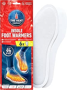 THE HEAT COMPANY Foot Warmers - Air Activated, Natural - 9h Warmth - Toe Warmers for Women & Men - S, M, L, XL