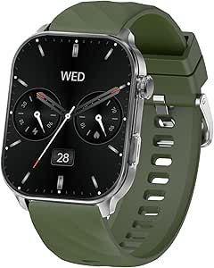 Fitness Tracker Smart Watch GPS, 2.01 inch Touchscreen, Calls, Black Green