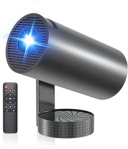 Smart 1080P Mini Projector with WiFi 6 & Bluetooth 5.4, Portable for Home Cinema, Office & Outdoor