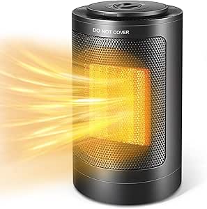 Ceramic Space Heater 1500W: Fast Heating, Silent Operation, 3 Modes, Overheat Protection