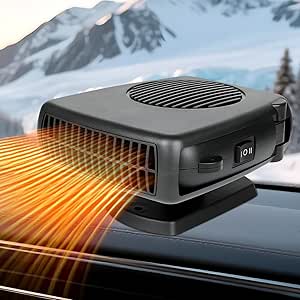 Portable Car Heater 12V 200W 2-in-1 Heating/Cooling, Fast Defrost & Defogger