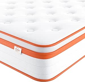 TeQsli 3FT Single Mattress, Gel Memory Foam, 7 Zone Orthopedic - Medium Firm, Pocket Sprungs, Motion Isolation - 90x190 cm