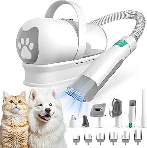 Pet Grooming Vacuum with Clipper & Nail Grinder for Dogs & Cats