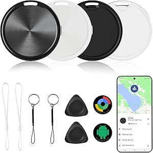 Tracker Tags 4-Pack: Bluetooth Key Finder for Wallets, Backpacks, Suitcases - Android Compatible - Air Luggage Tracker