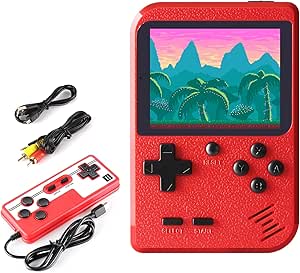 Retro Handheld Game Console, 3.0" Screen, 500 Classic Games - TV Connect, 2 Players - Fun Gift for Kids, Adults, Boys, Girls