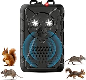 CarGuard Rodent Repeller: Ultrasonic Mice Deterrent with Strobe Light - Protect Vehicle Engines, Keep Rodents Away
