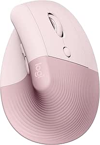 Logitech Ergonomic Vertical Mouse, Wireless with Quiet Clicks - 4 Buttons - Pink