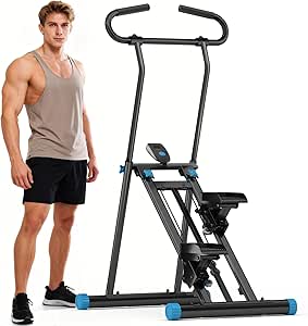 FitNexus Vertical Climber Stair Stepper, LCD Display, Non-Slip Pedals, 350lb Capacity, Compact Folding Cardio Exercise Climber